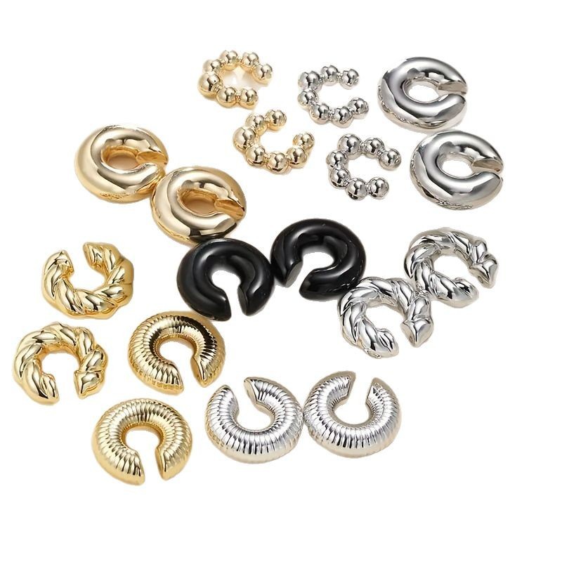 Women’s Twist Ear Cuffs 9Pcs Vintage Gold Silver Black Non-Piercing Earrings