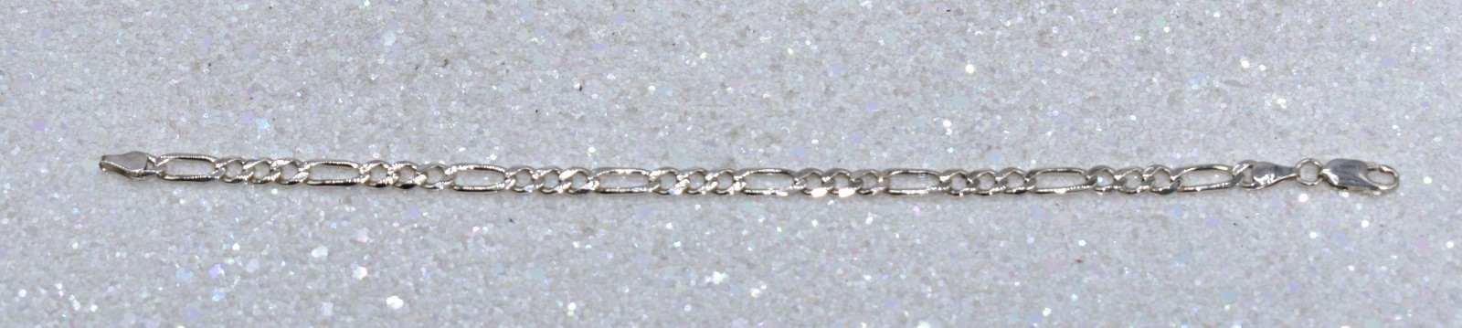 Italian Figaro 5.5 mm Sterling Silver Bracelet 8-3/4 inch 9.2 grams