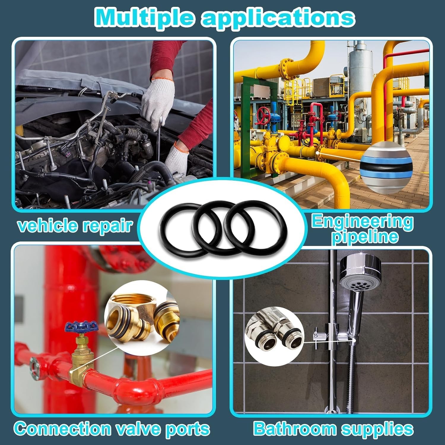 Versatile 1070-Pc Nitrile Rubber O-Ring Kit – Ideal for Home and Automotive Use