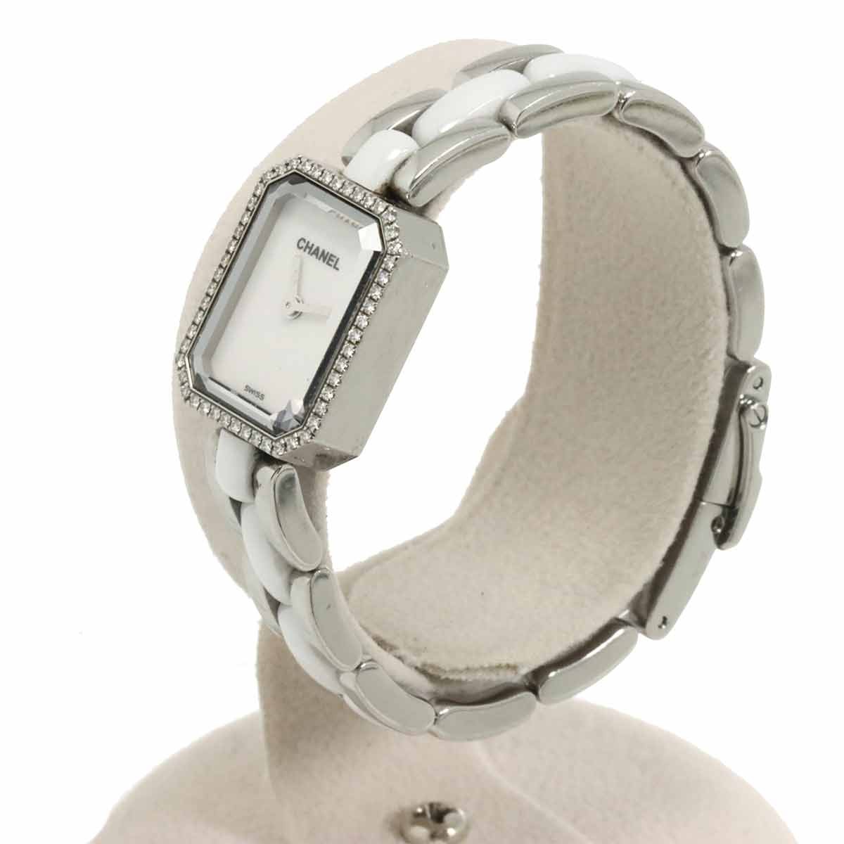 CHANEL Premiere H2132 Diamond Bezel Ceramic Quartz White Dial Ladies 90336117