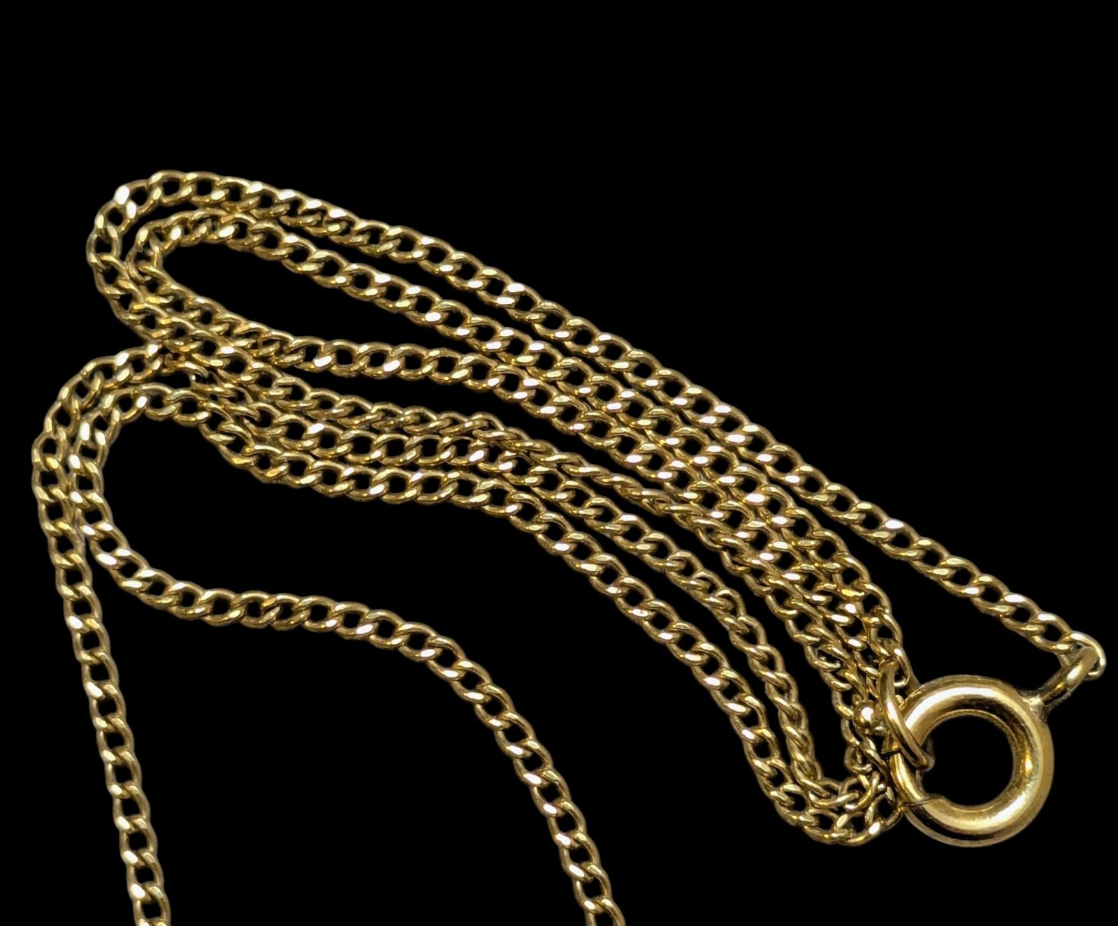 Vintage 12K GF Gold Filled Pearl Leaf Art Deco Choker Necklace 14″ Dainty
