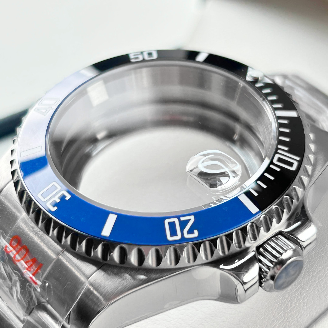 Batman Blue Bezel 40mm Brushed 20ATM Watch Case Fit Nh35 Nh34 Nh36 Movement
