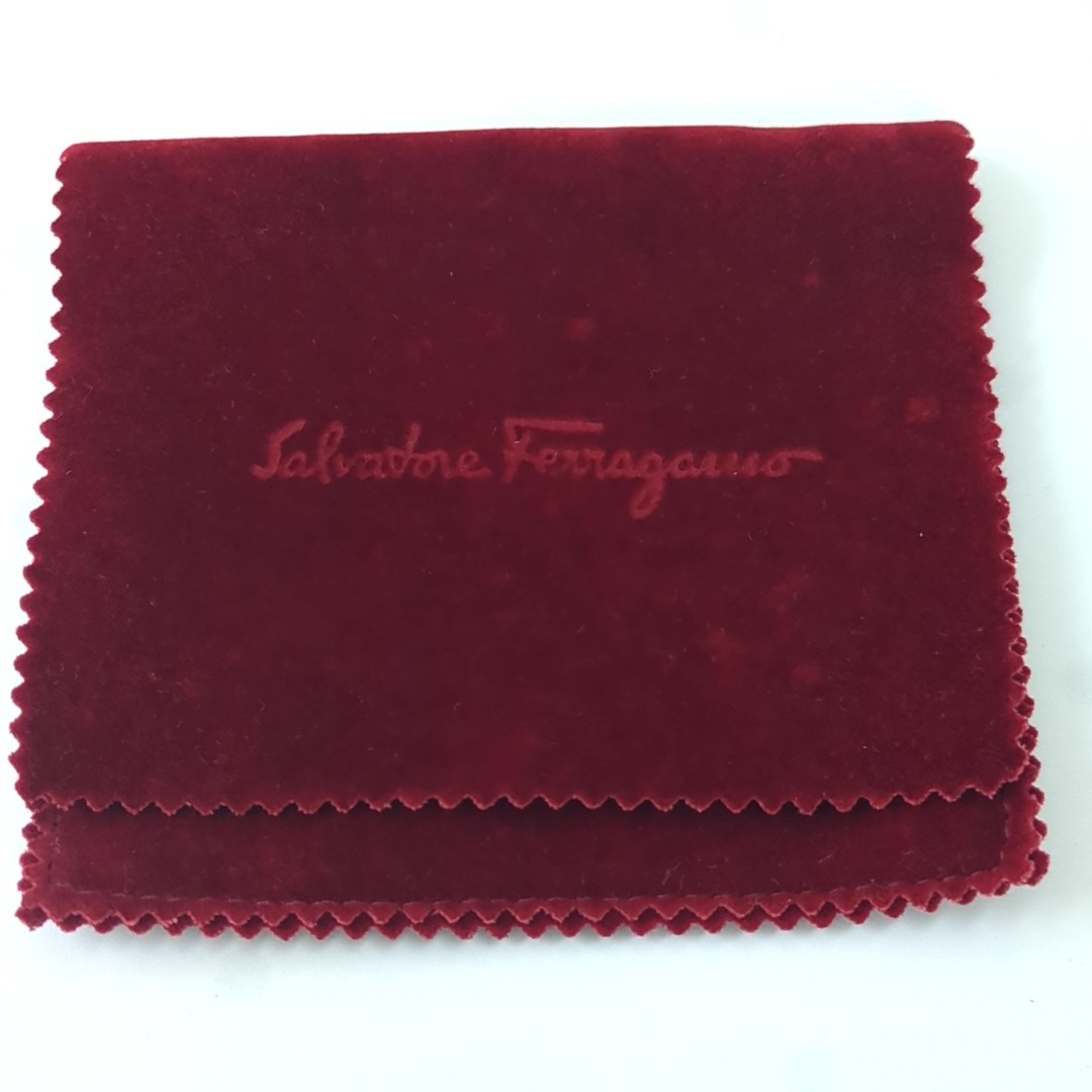 Salvatore Ferragamo Bracelet Wrap Made in Italy Leather Red Approx. 25.5cm
