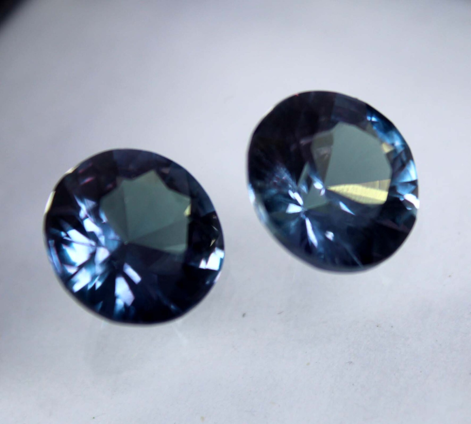 14 Ct Natural Alexandrite Round Color Change AA+CERTIFIED Gemstone Pair