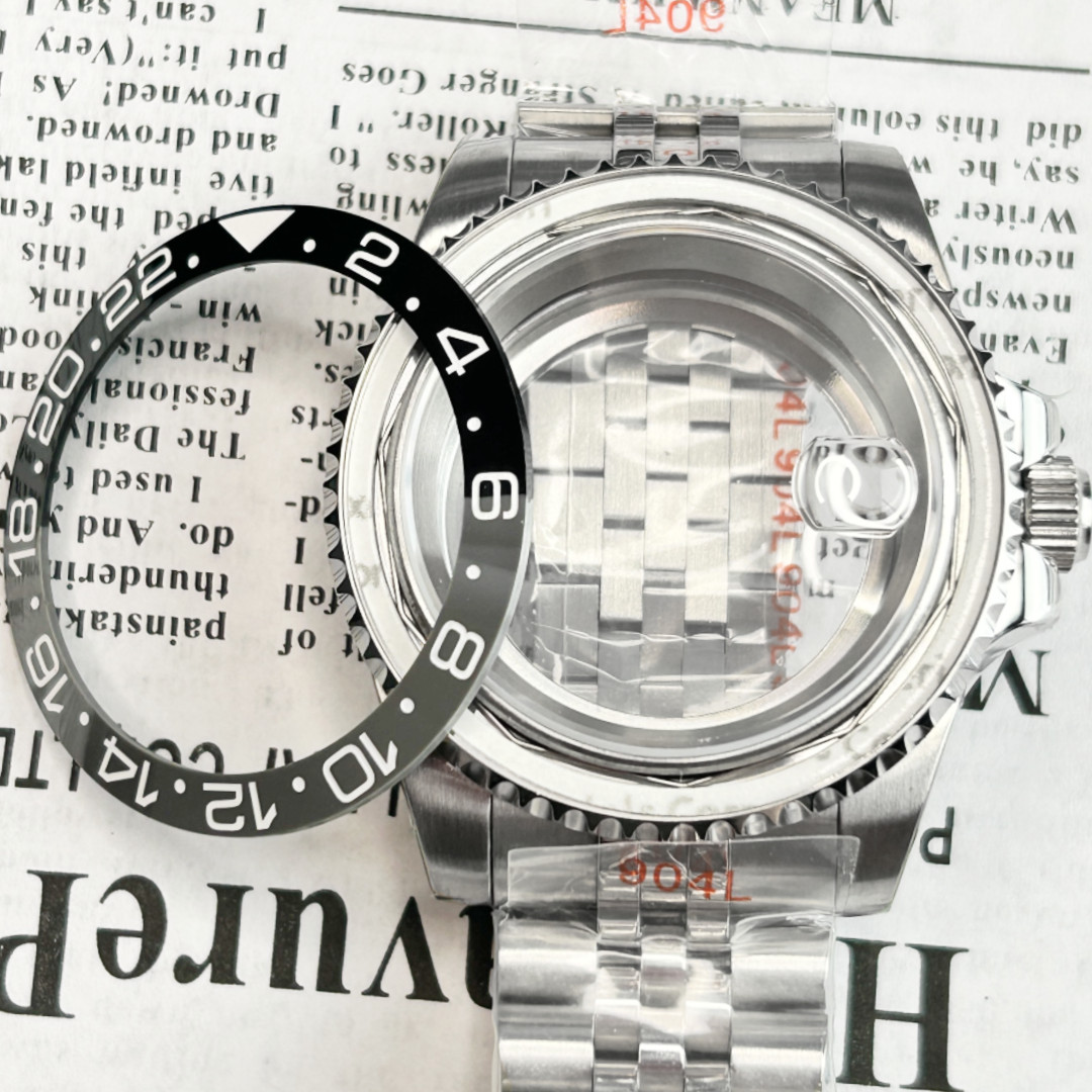40mm Brushed 20ATM Watch Case Sub GMT Bezel Mod For Nh35 Nh36 Nh34 Movement