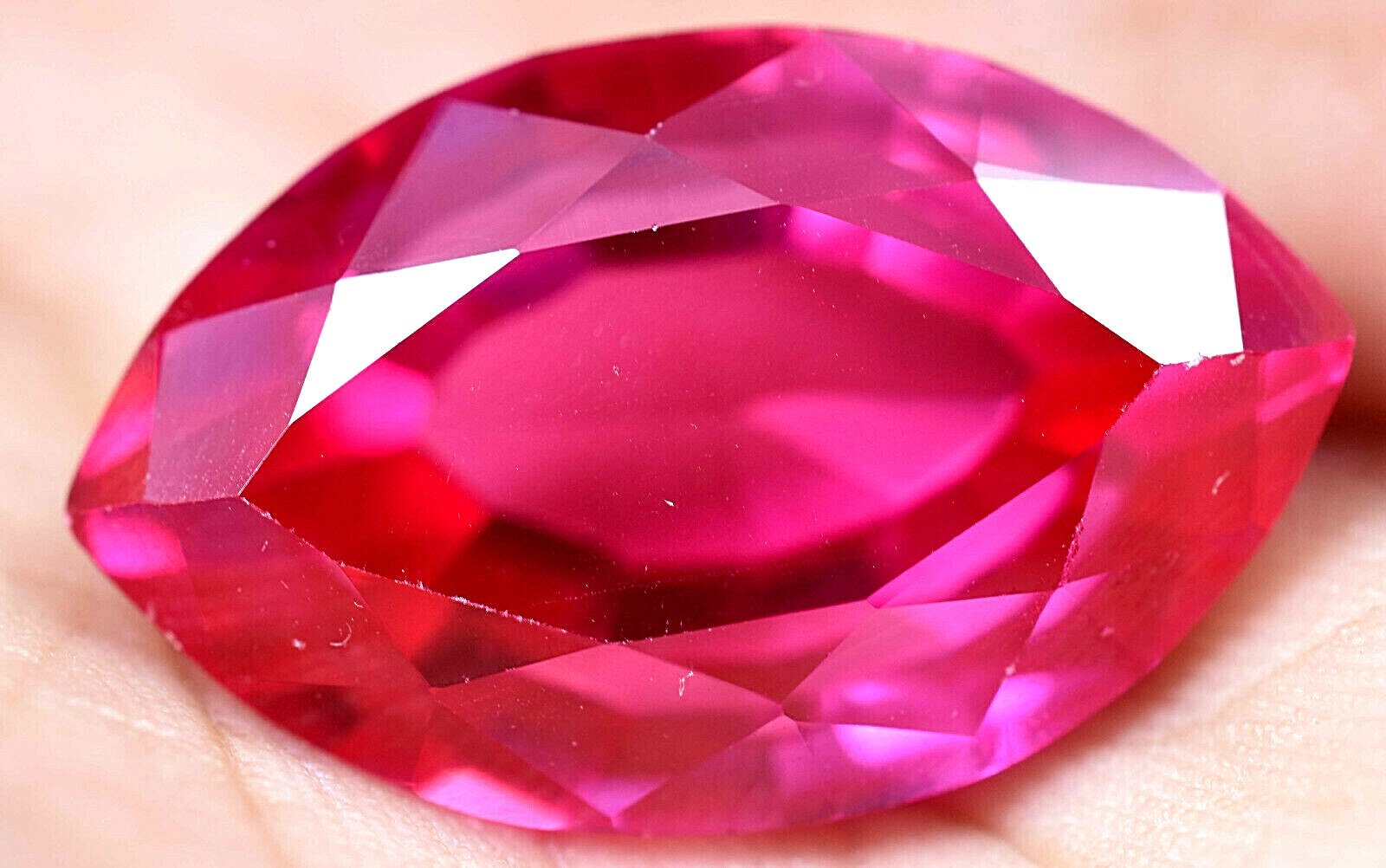40.55 Ct Natural Mogok Rich Pink Huge Ruby GGL Certified Treated Gemstone