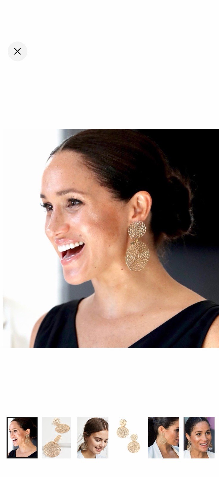 Gas Bijoux Onde Gourmets Dangle Earrings Pierced Meghan Markle NWT New In Box