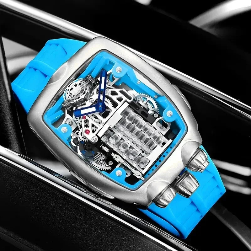 PINDU Design BUGATTI STYLE Engine 16 Cylinder Men’s NH05 Automatic Watch