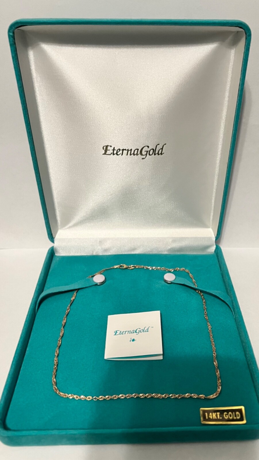 EternaGold 14K Yellow Gold Necklace (1.64 g) (Approx.17″) In Original Box