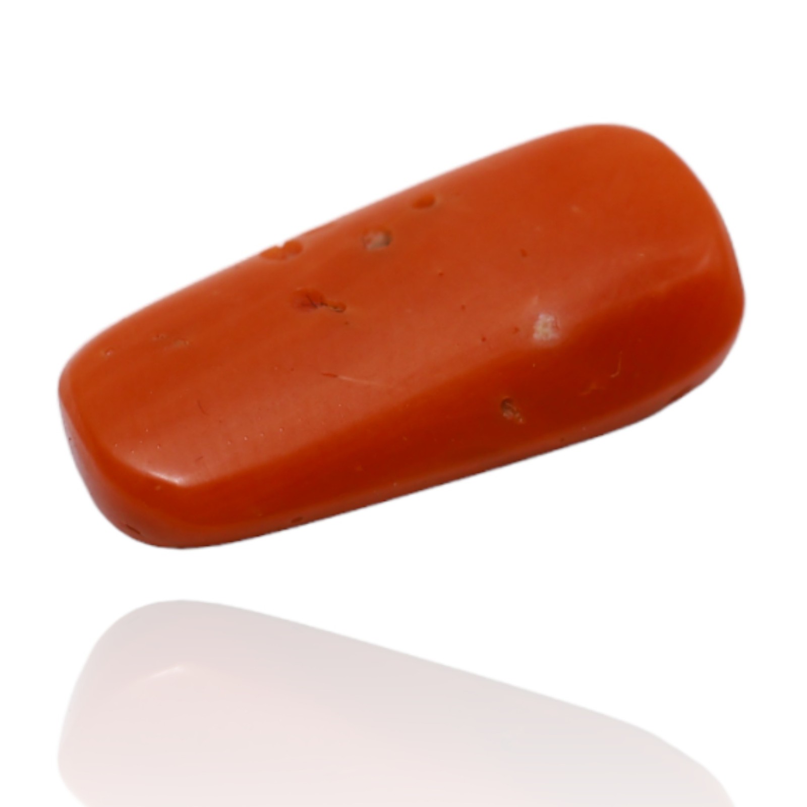 6.45 Cts Natural Taiwan Coral Loose Gemstone Oval Spiritual Cabochon 17x8x5 mm