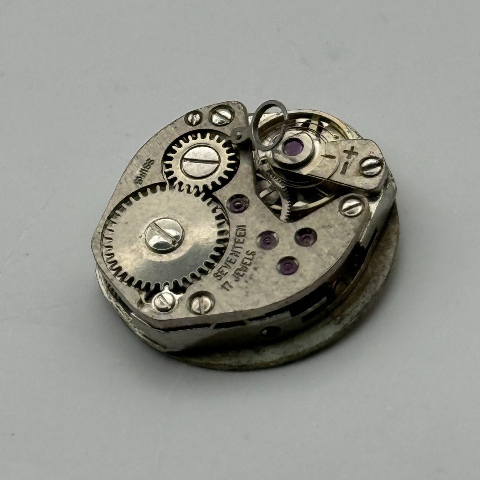FHF 69-21 Watch Movement Ingersoll Swiss 17 Jewels Manual Wind Parts 15.3mm