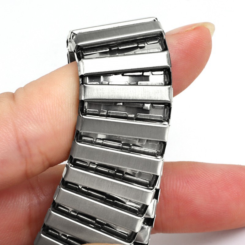 Quality Stainless Steel Spring Watch Band Metal Elastic Strap 12/14/16/18/20mm