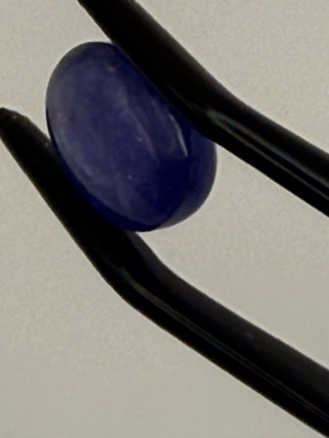 Natural Tanzanite Cabochon 6.65ct – Blue‑Violet Oval, Estate Gemstone