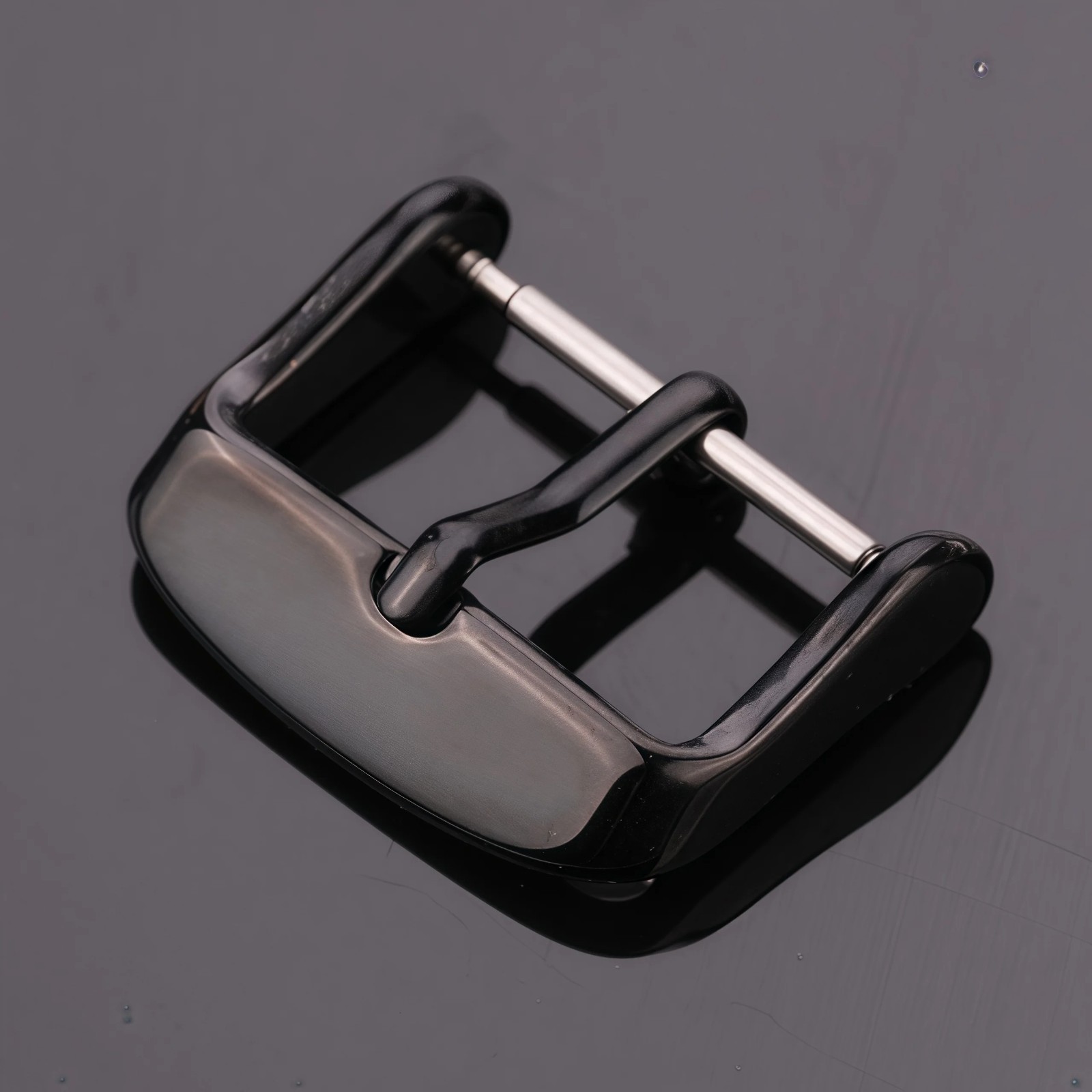 Watch Buckle 16 18 20 22 24mm Polished Black Glod Solid Stainless Steel Watchban