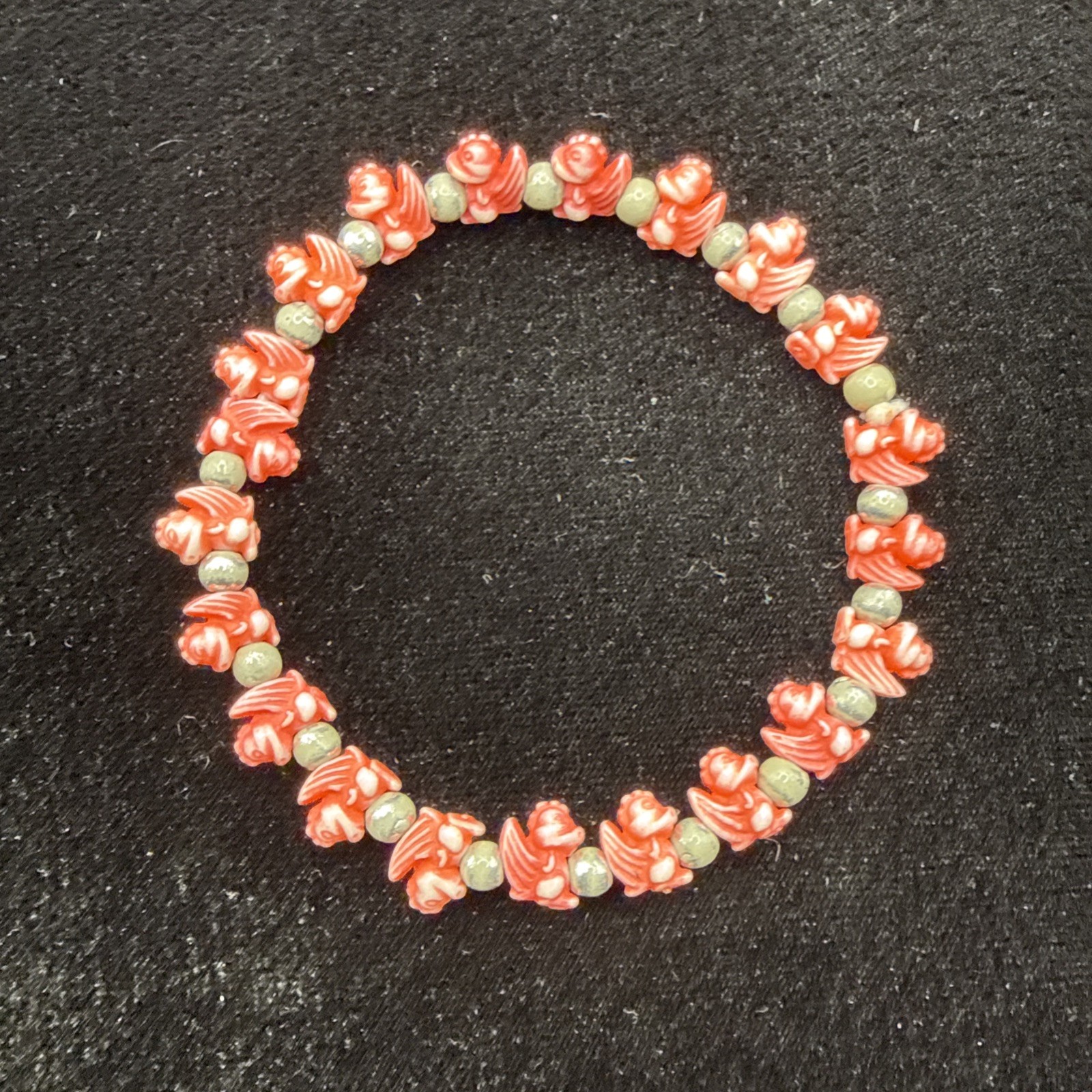 Vintage, Trrtlz Orange/Red Dragon, Elastic, Friendship Bracelet