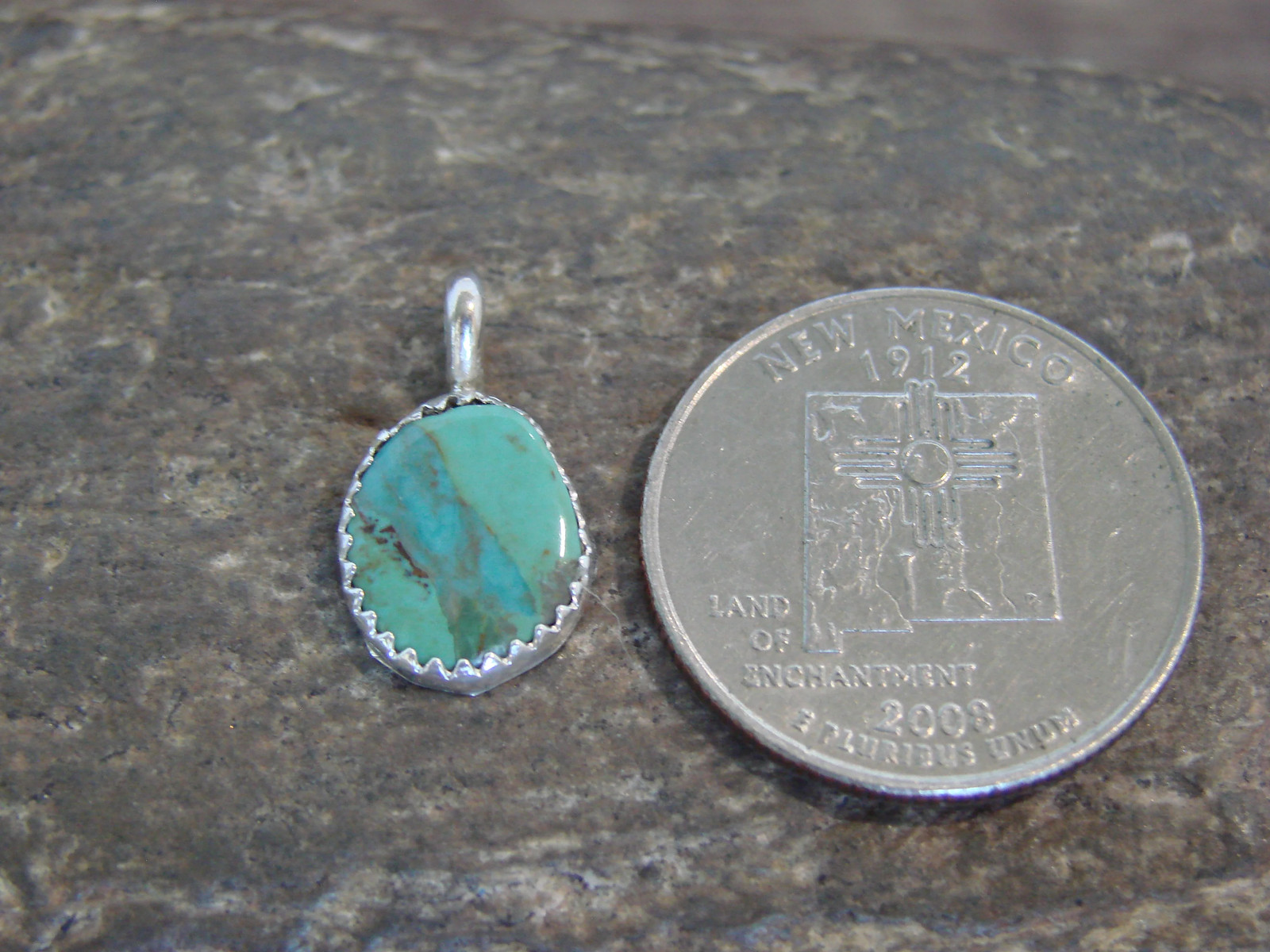 Native American Sterling Silver & Turquoise Pendant – Yazzie