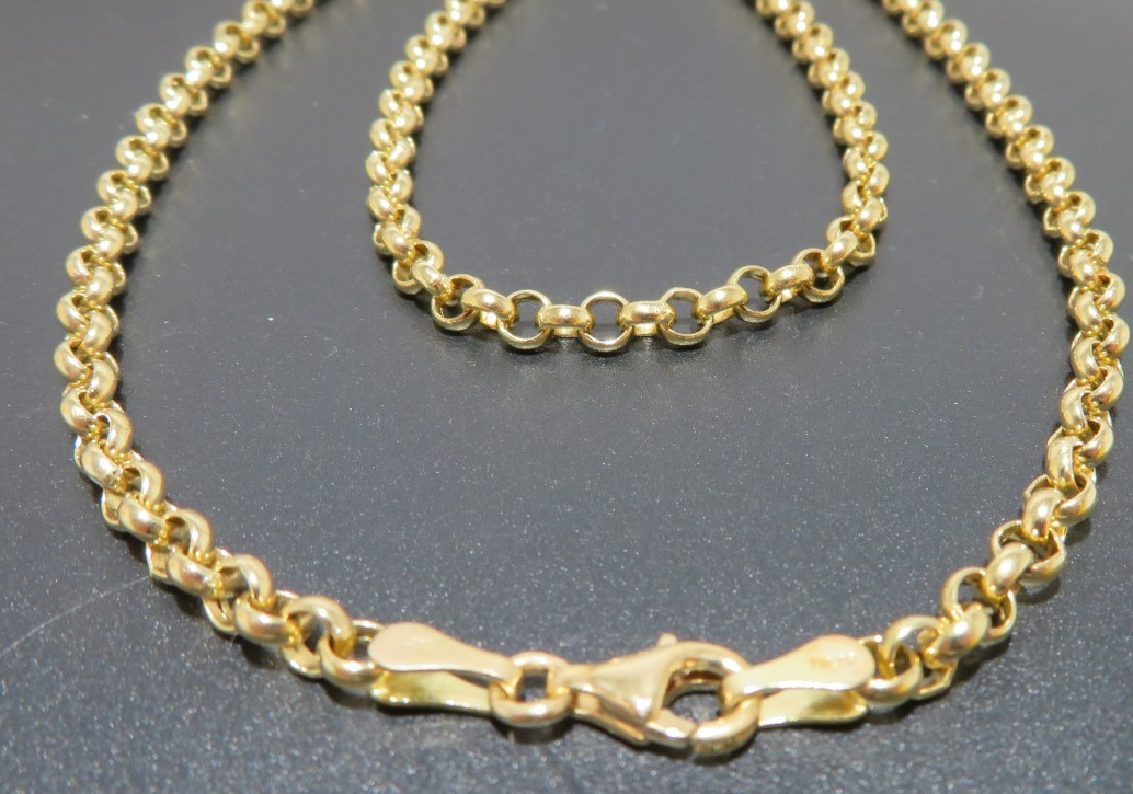 18K YG MILOR O LINK NECKLACE 19″ LONG 3.68 MM THICK 7.00 grams (AI-2646)