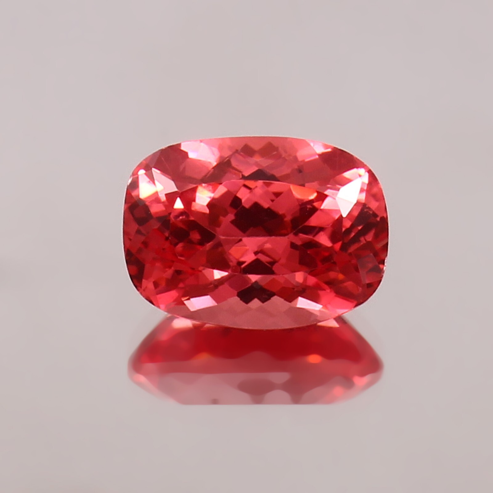 Natural Flawless Ceylon Padparadscha Sapphire Cushion Cut Loose Gemstone 11×8 mm