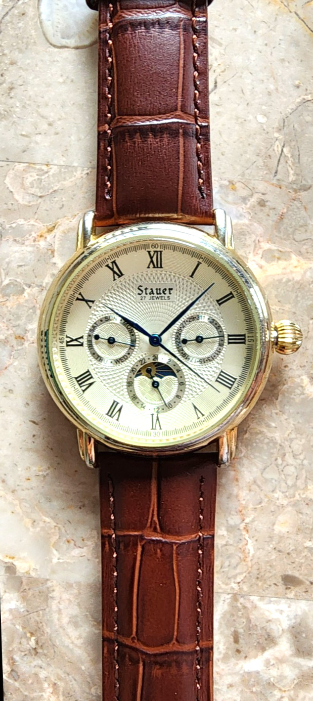 STAUER Watch Moon Phase 20193 Automatic Men’s – Choose New Band