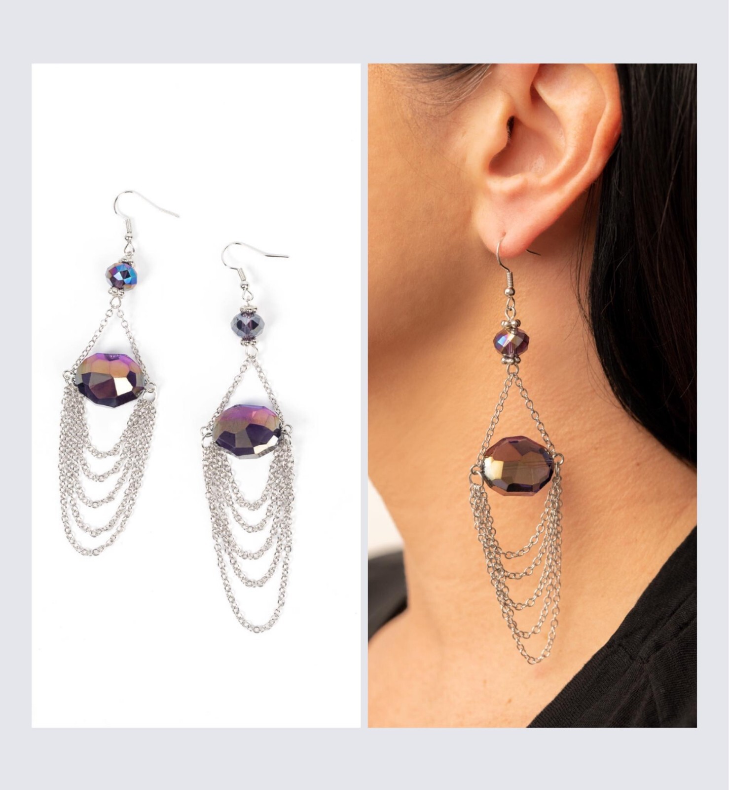 Paparazzi ETHEREALLY EXTRAVAGANT purple earrings