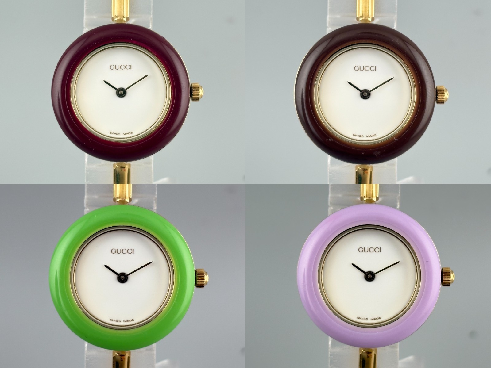 [MINT W/Paper] Gucci Change Bezel 11/12.2 Women Watch Gold 12 Colors