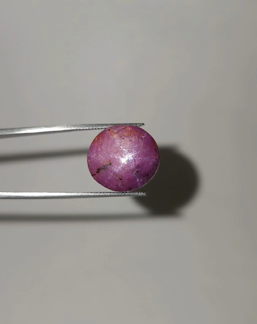 Natural 20.00 Ct Star Ruby Purplish Red Oval Cabochon loose gemstone