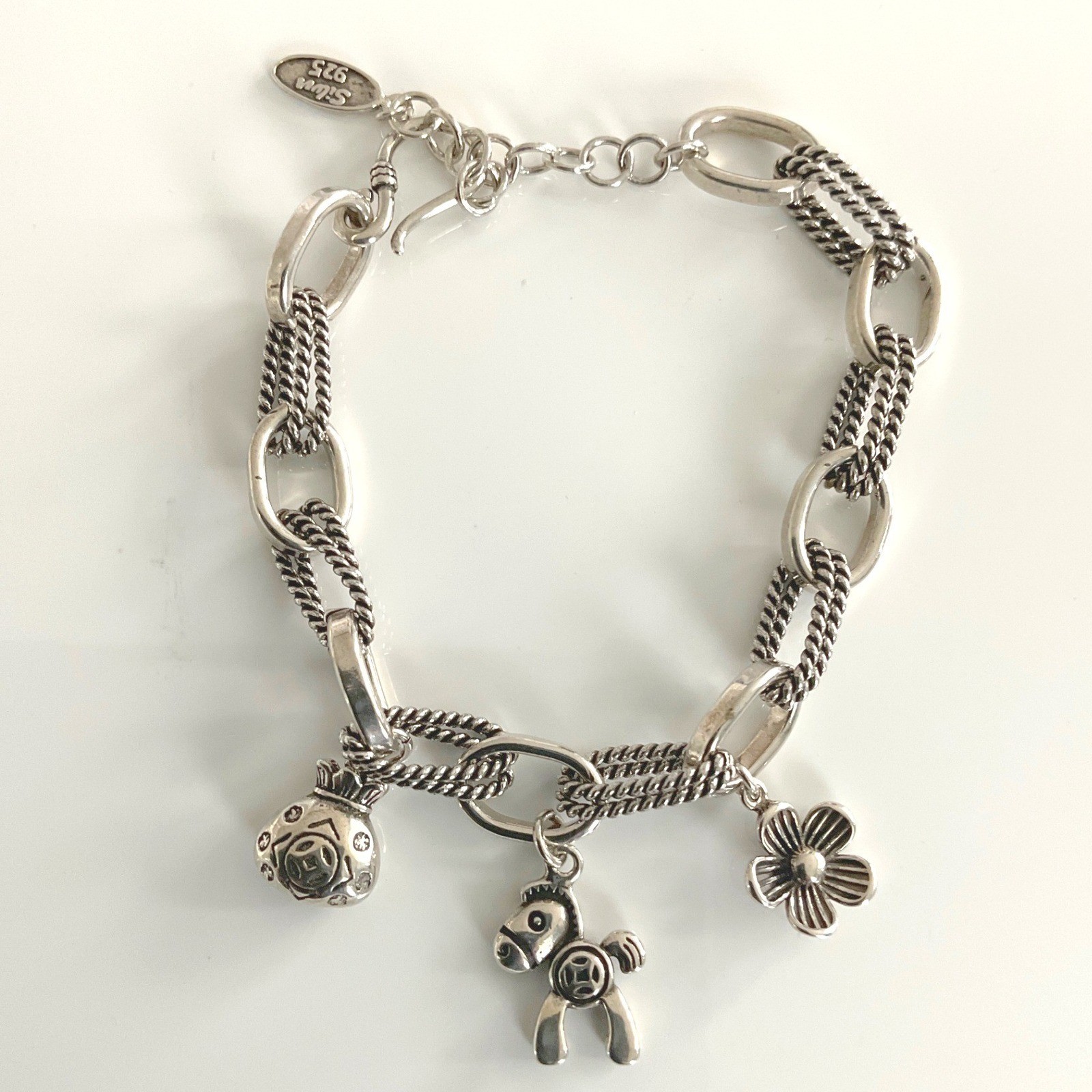 Bracelet Silver Silver Lobster Clasp Charm Style New