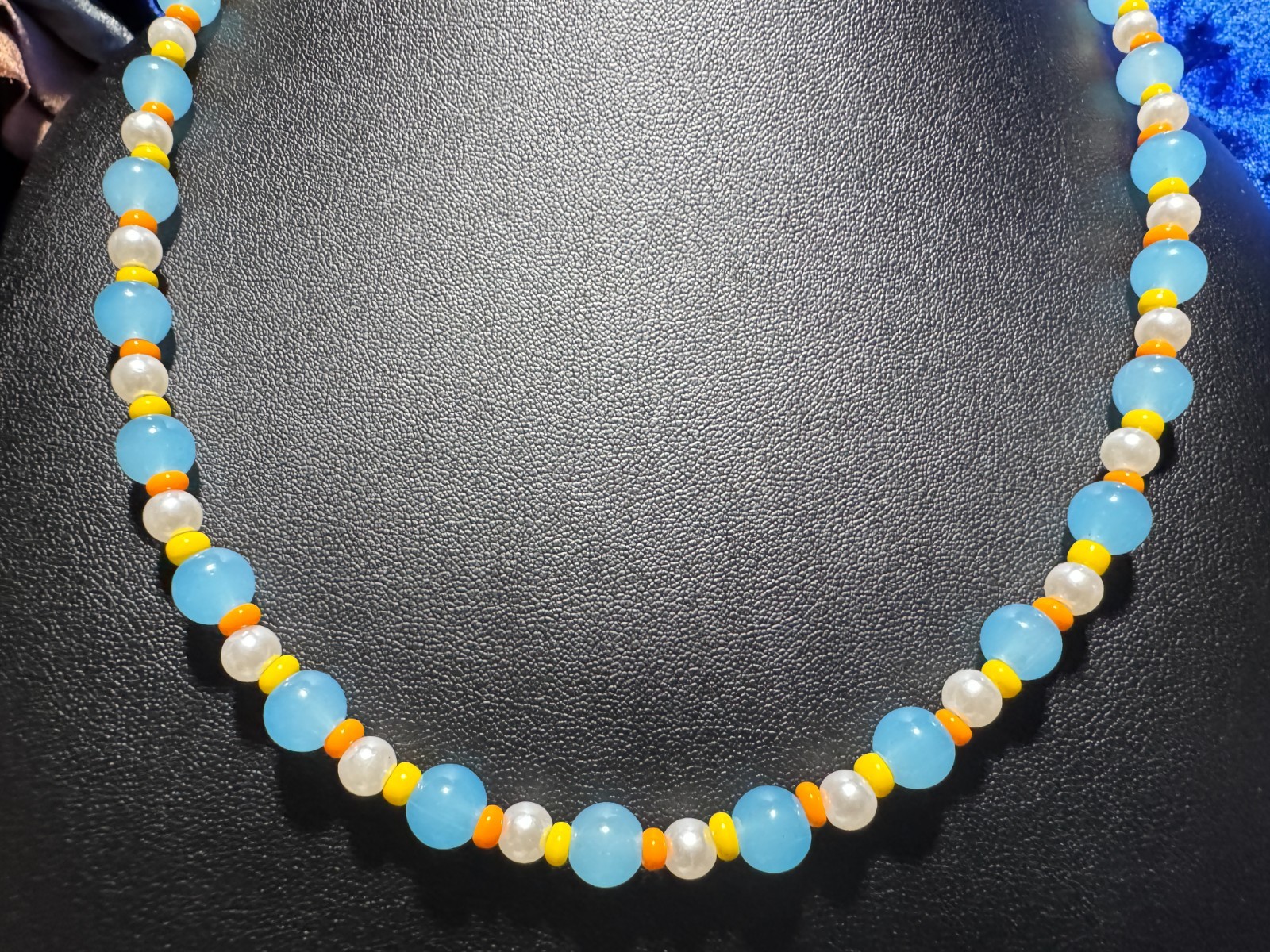 Glass High Quality Necklaces Green Yellow Purple Red Blue Orange Pink 8mm 20″+