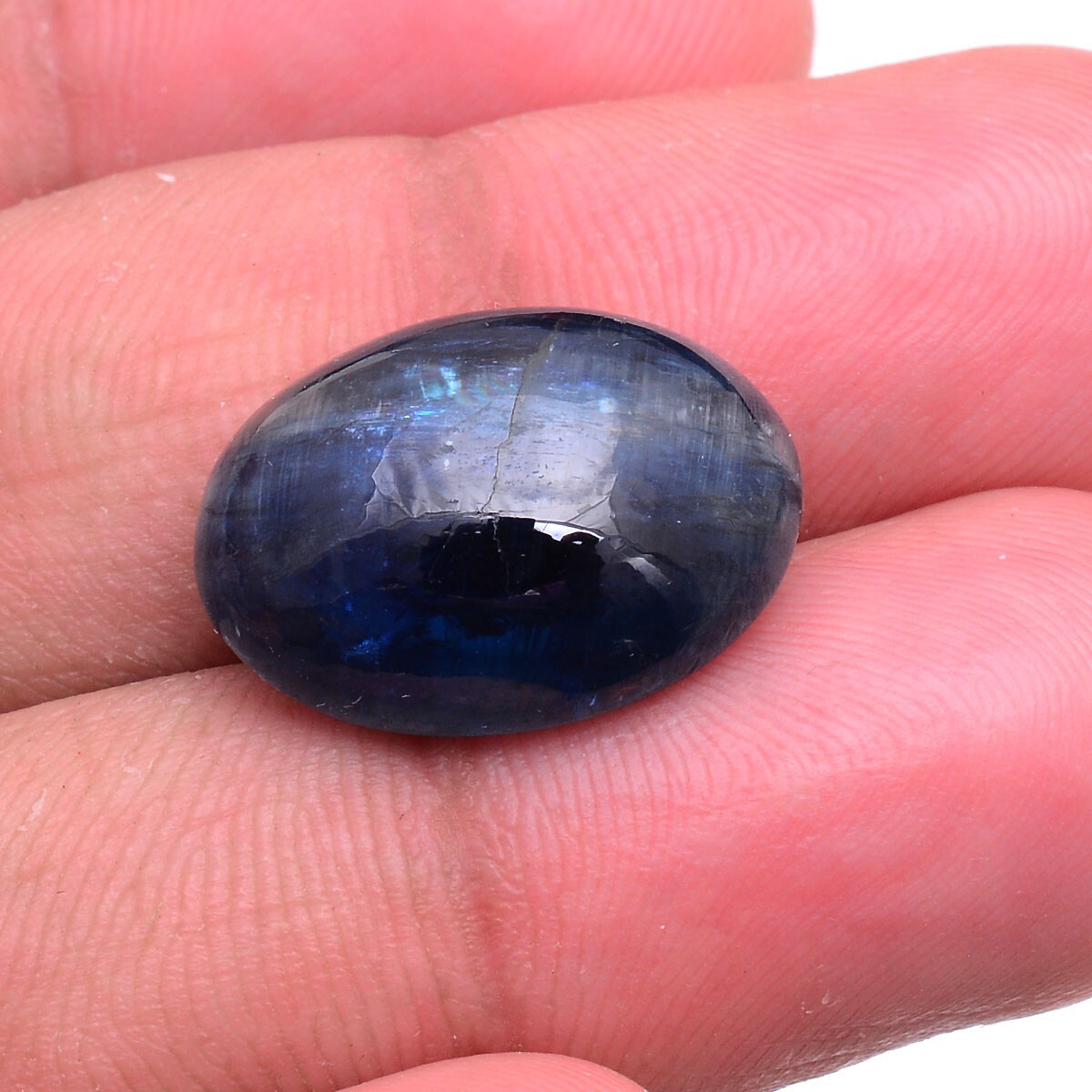 18.60 Ct Natural Kyanite 18mm*14mm Oval Cabochon Glossy Loose Untreated Gemstone