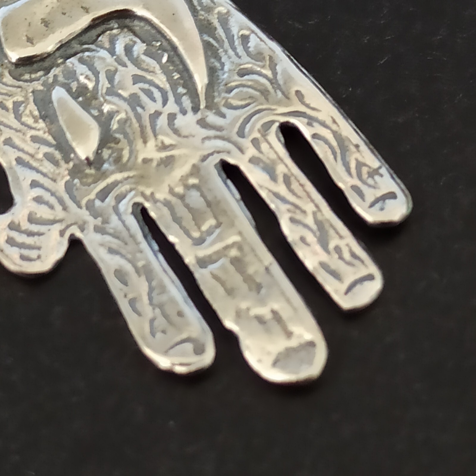 Vintage HaShem Hamsa Necklace Silver Shaddai ה 925 Israel Jewish Unisex Gift Box
