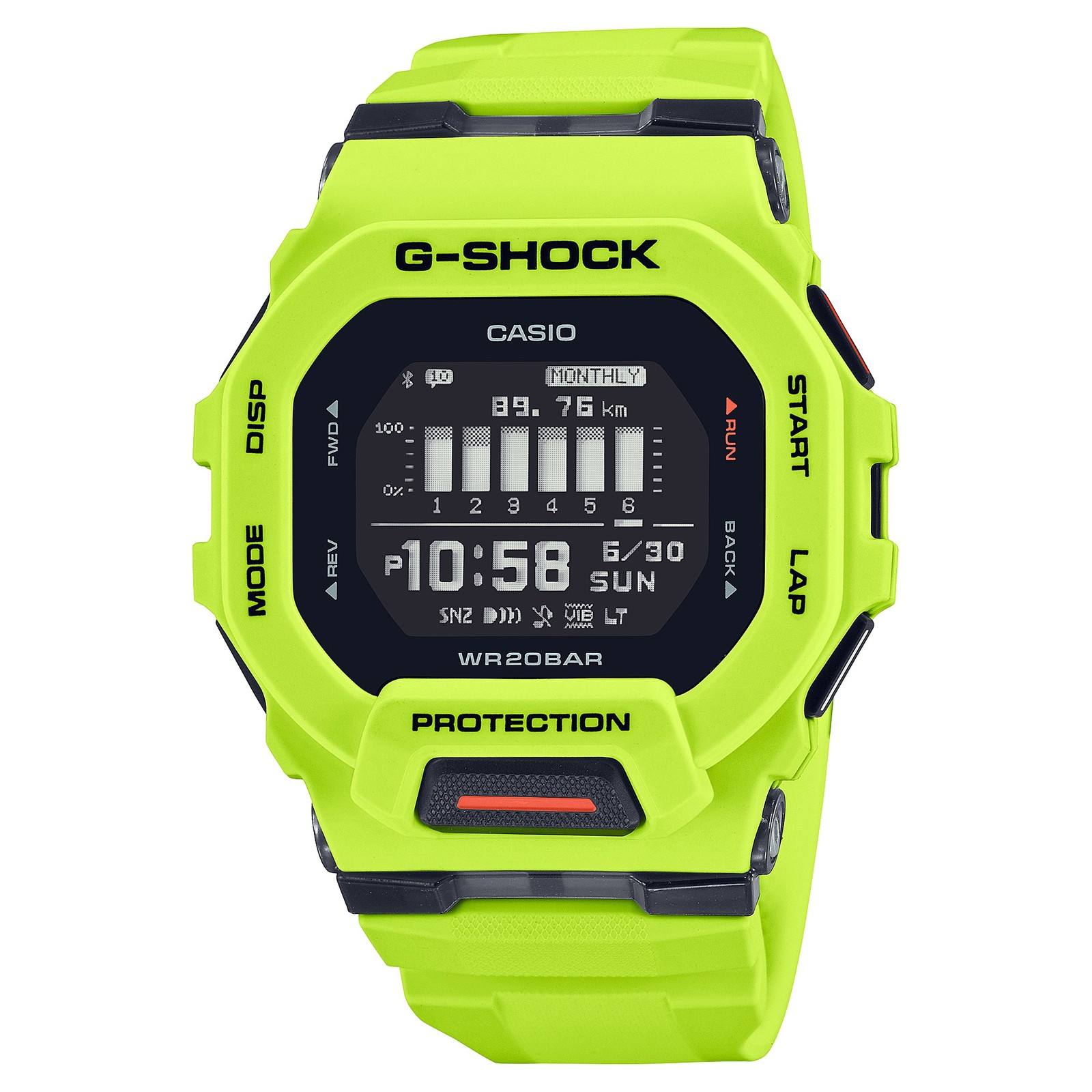 CASIO G-SHOCK GBD-200-9ER Silicone Yellow Lime Sub 200mt Bluetooth Watch