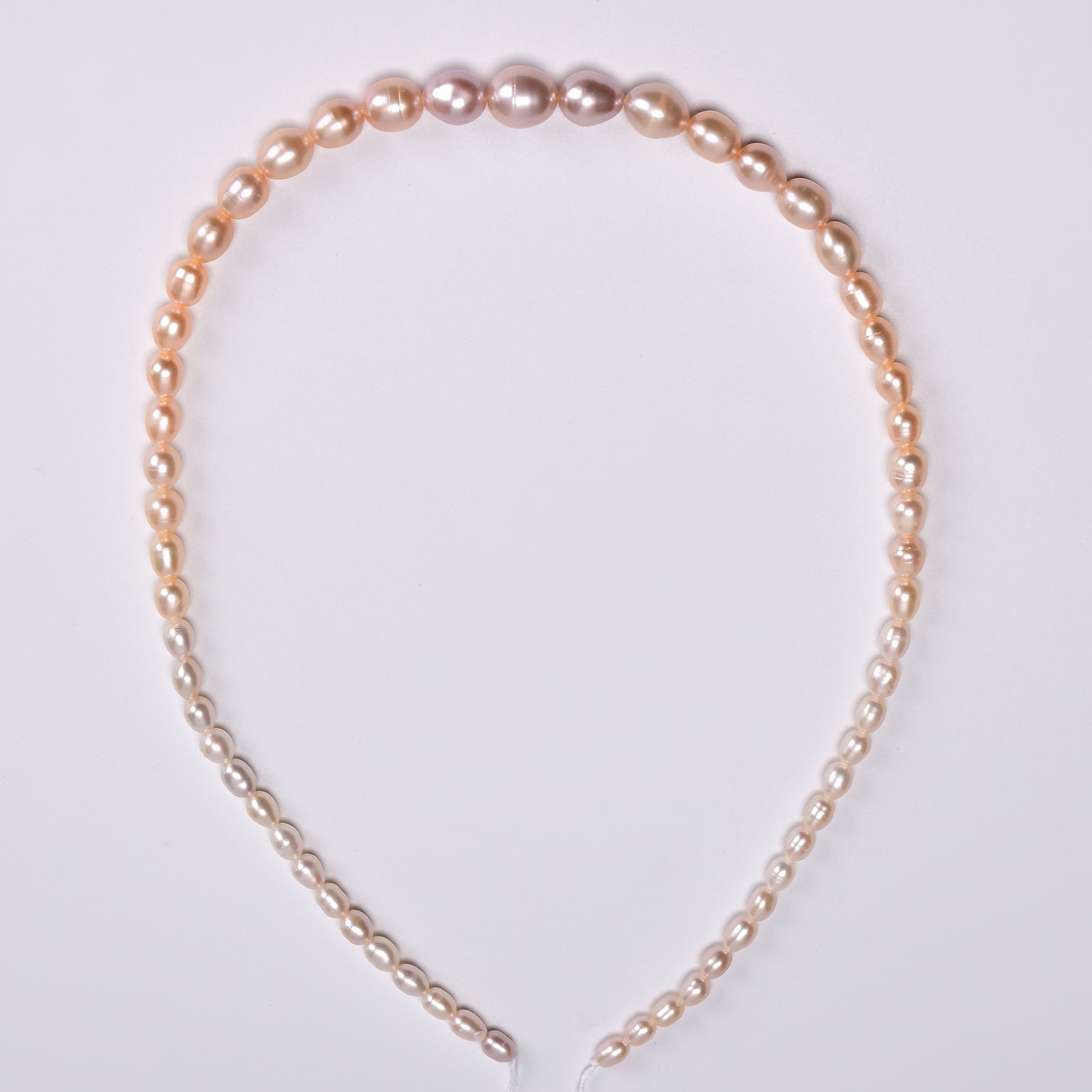 Gradient Natural Fresh Water Pearl Graduated Rice Shape Beads 4×6-9x10mm 16″Strd