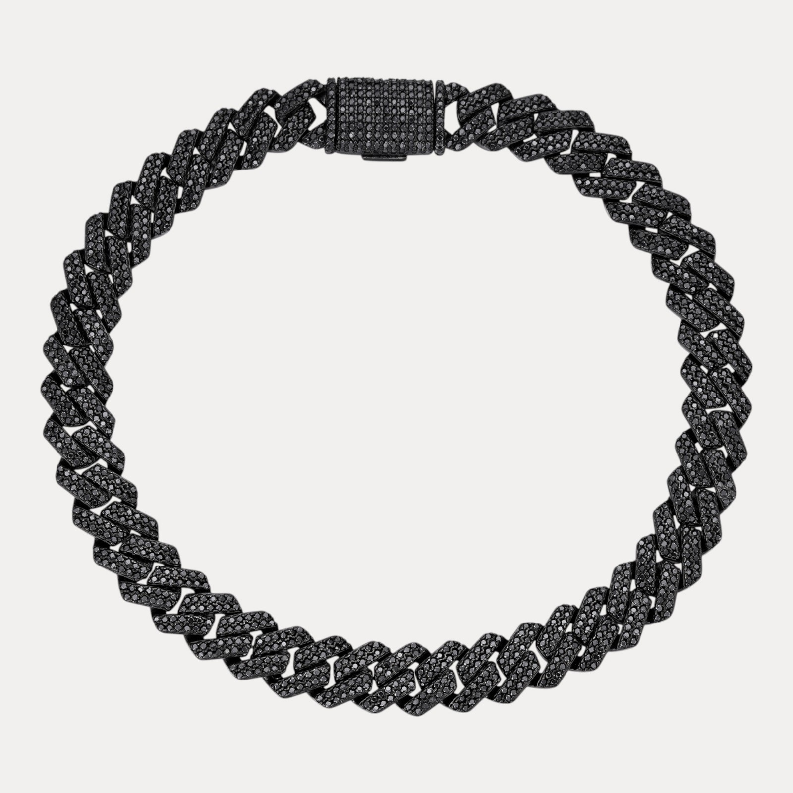 8mm Moissanite Cuban Prong Bracelet – 925 Sterling Silver or 14k Gold/Rose/Black