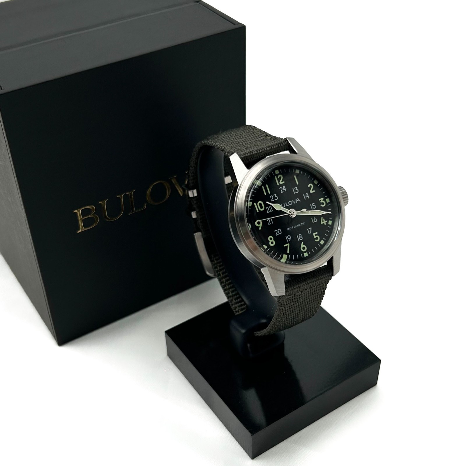 Bulova Military VWI Special Edition HACK 38mm Automatic Men’s 96A259 Watch-W/box