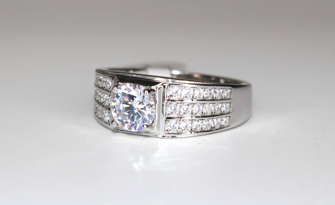 GENUINE 925 SILVER Men’s CUSTOM 4.6ct Lab Sim VVS Diamond MONARCH Ring 10g HEAVY