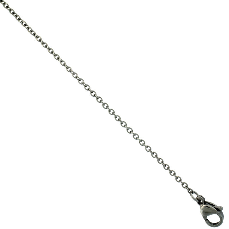 Stainless Steel Cable Chain Necklace, 1.2mm, 1.5mm or 3mm