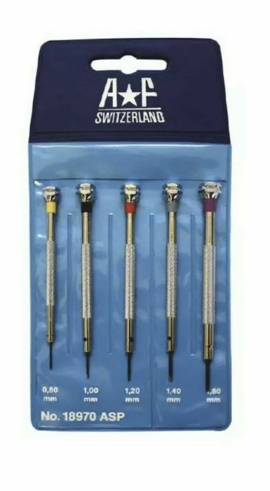 Professional Top Quality Swiss AF Watch flat head blade Screwdriver 5 pc Set NEW