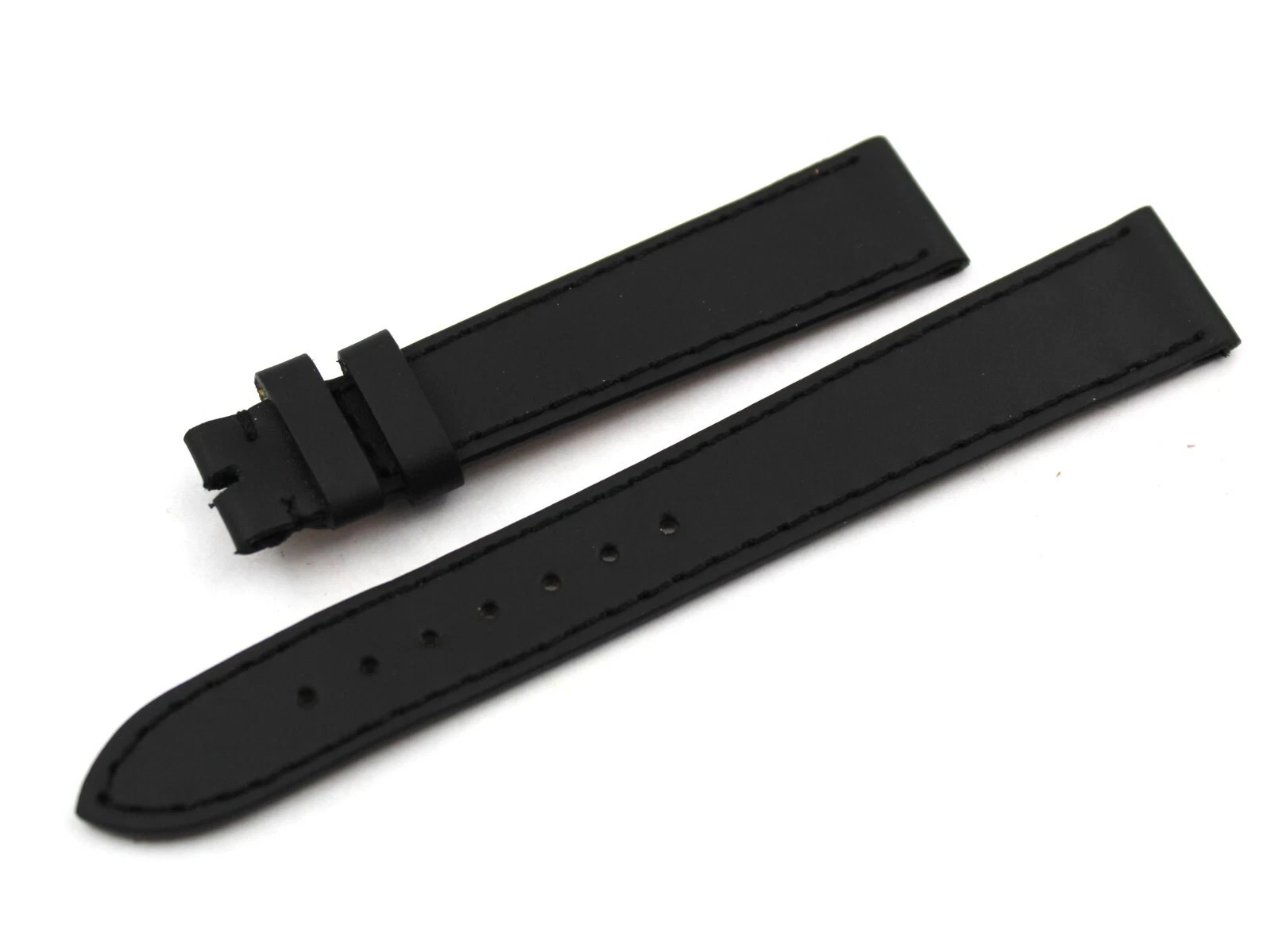 Handmade Genuine Black Leather Strap 16/14mm Handmade Made Italy Lady