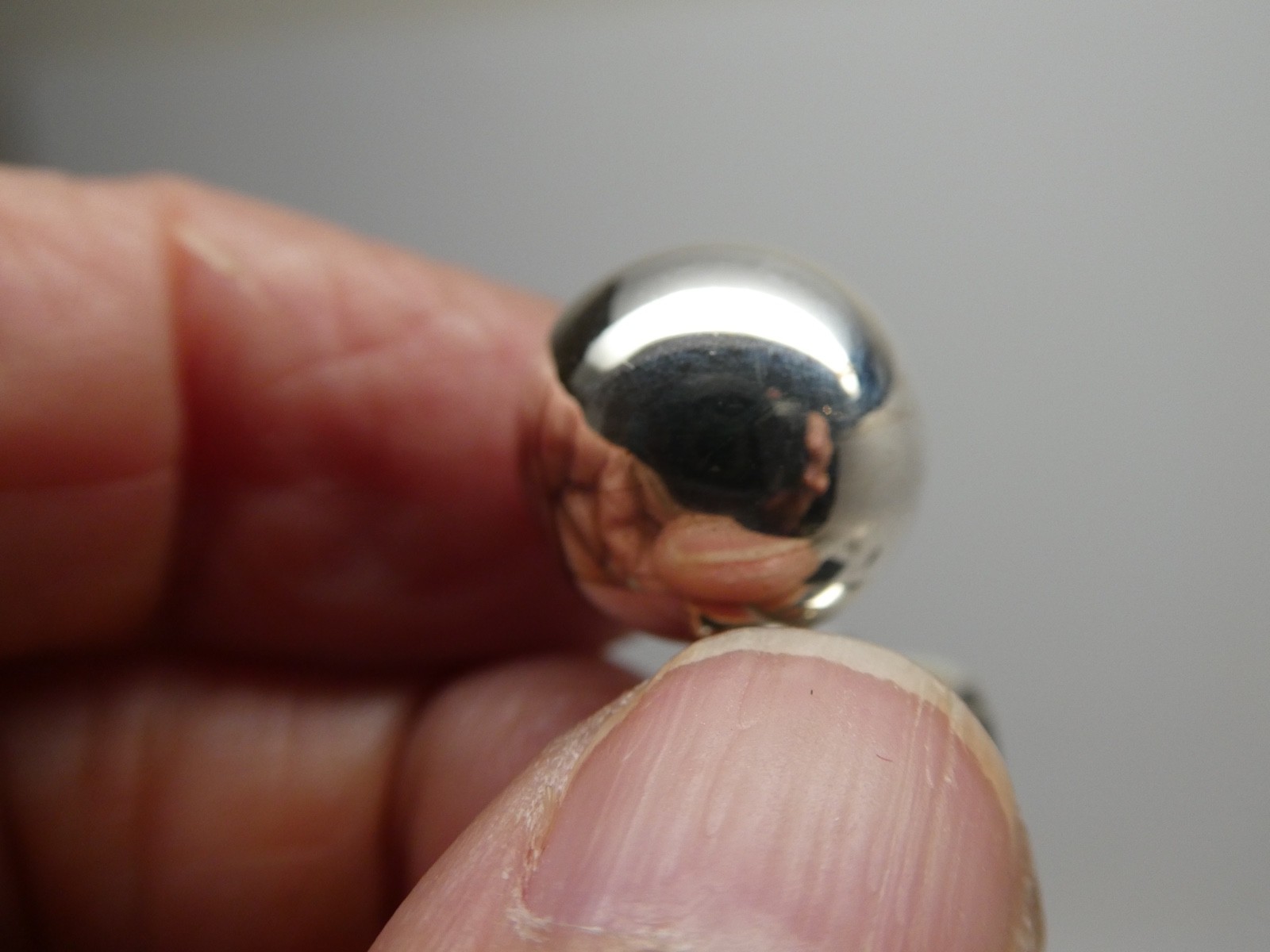 Mexico Signed TN-52 Harmony Jingle BALL Sterling 925 Adjustable RING 7 to 9