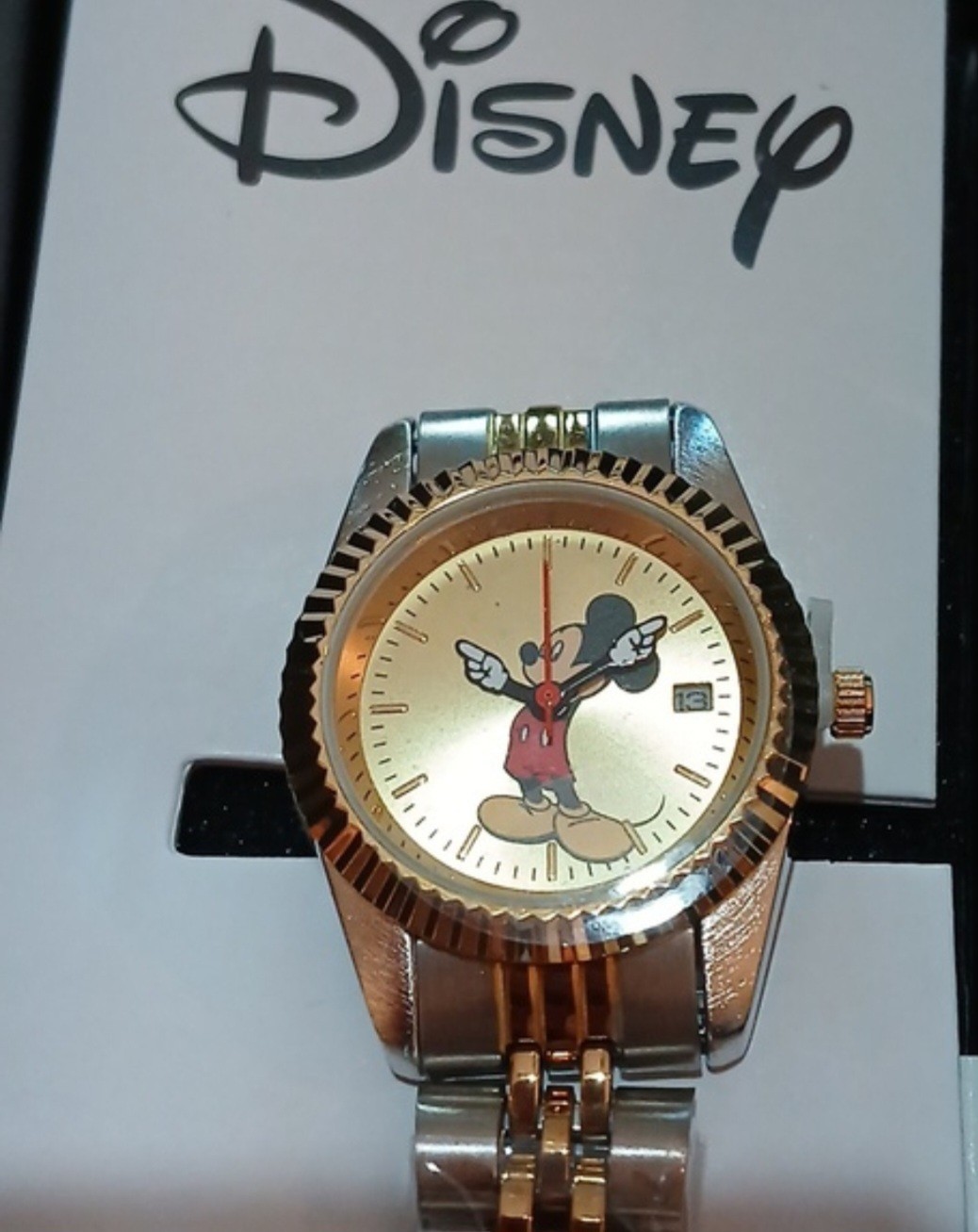 Disney Mickey Mouse Women’s Two-Tone Stainless Steel Bracelet Alloy Watch