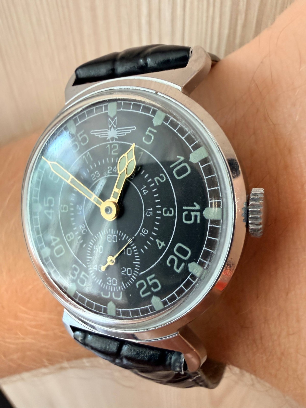 RARE/SERVICED Pobeda Watch Aviation Mechanical USSR Soviet Wrist Russian Men’s