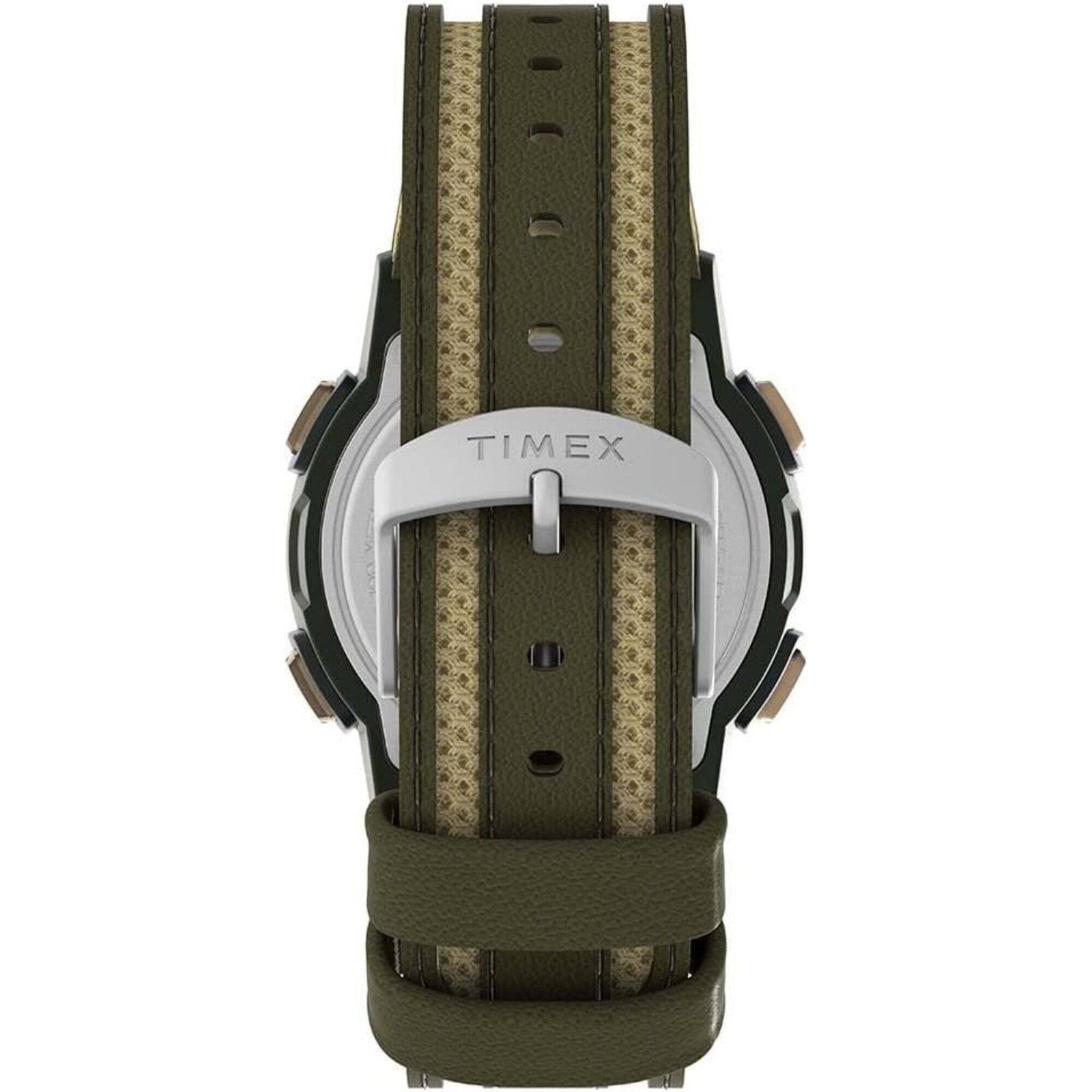 Timex Men’s Watch Expedition CAT5 Digital Dial Green Leather Strap TW4B30300