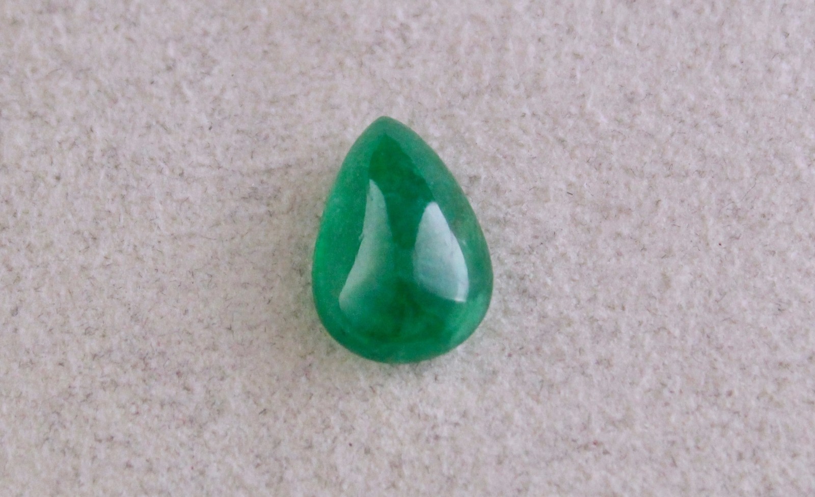 Certified Natural Zambia Emerald 5.59 Ct Pear Cabochon Gemstone For Ring Pendant
