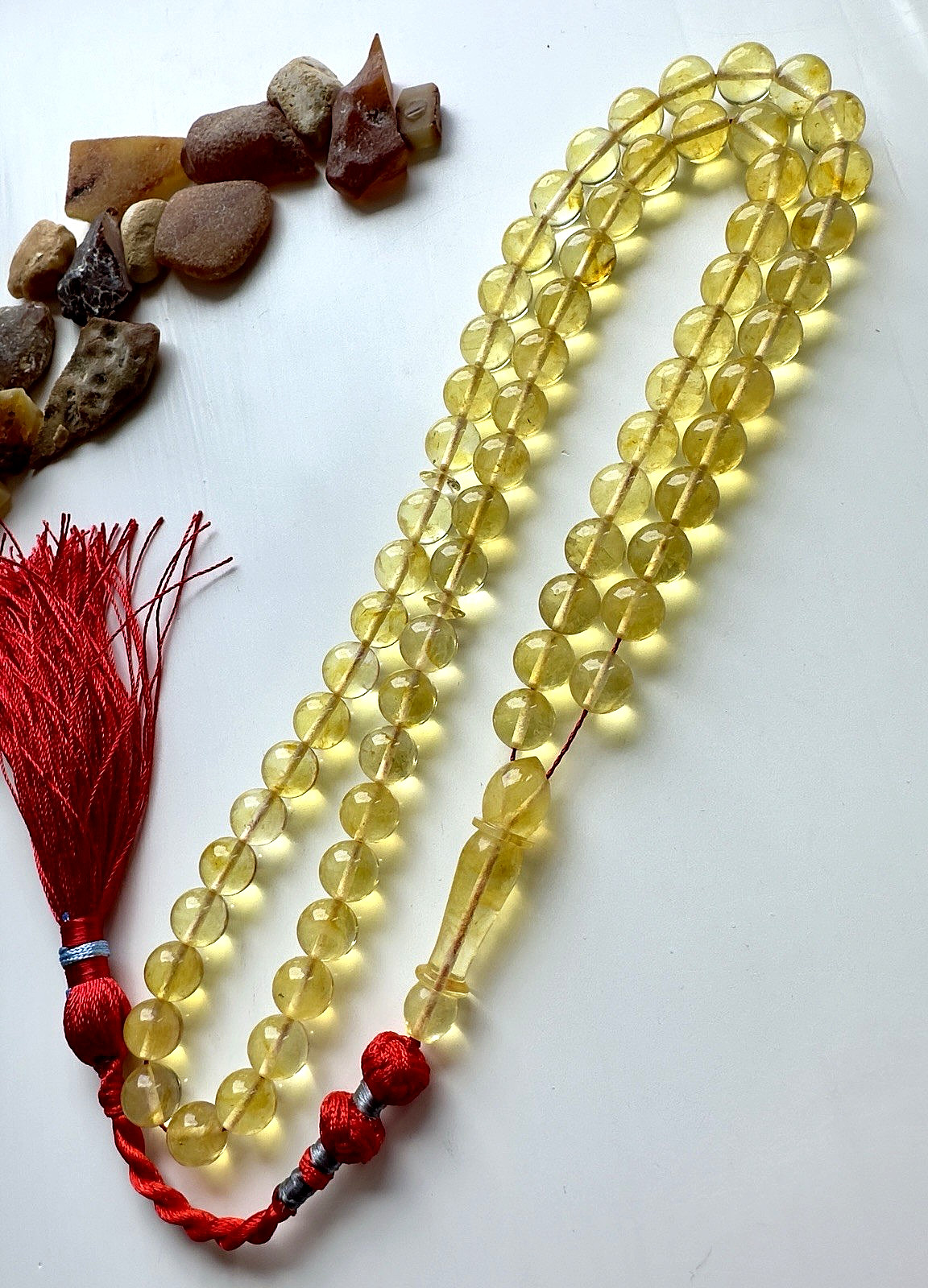 Natural Baltic Amber 29g. Islamic Prayer Rosary 9mm. 66 Beads Tasbih Misbaha