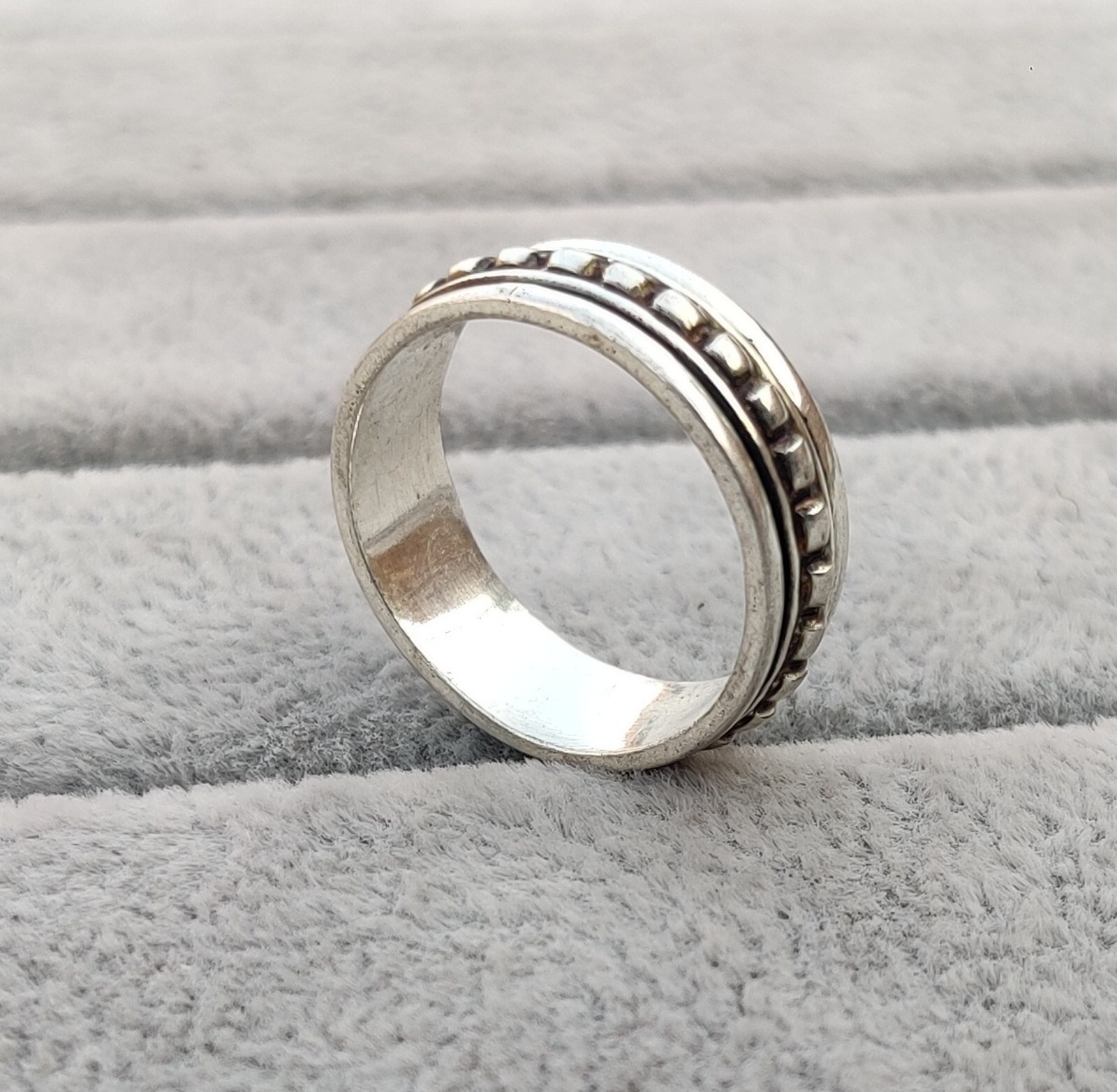 Spinner Ring, Silver Ring Band Ring Designer Ring Silver Jewelry 7.5 SIZE