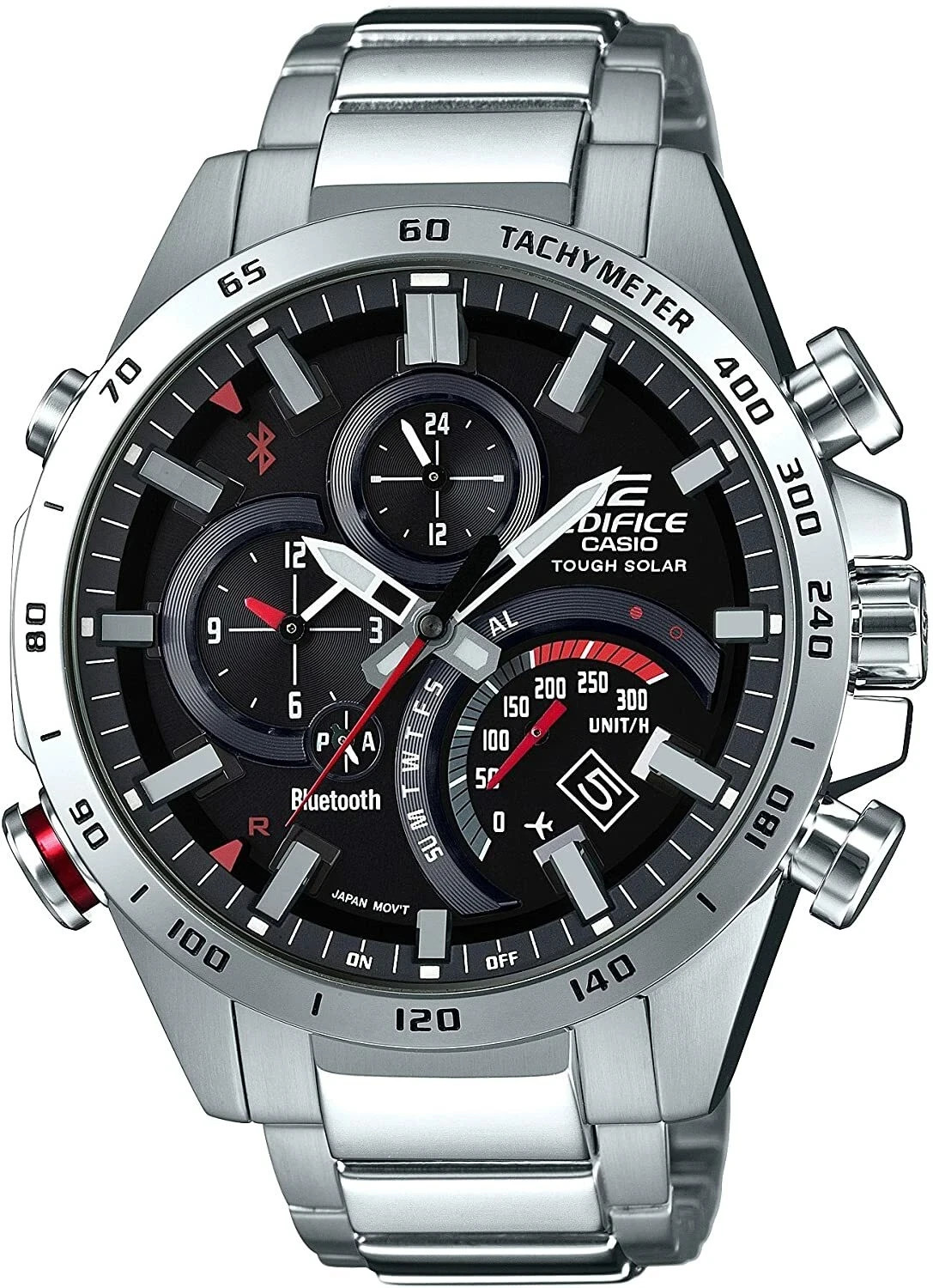 CASIO EDIFICE TIME TRAVELER EQB-501XD-1AJF Black Silver Men’s Watch New in Box