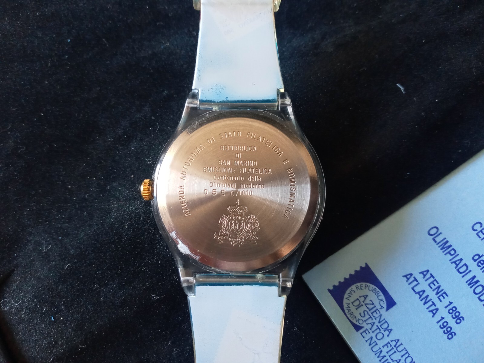 OLYMPICS CENTENARY COMMEMORATIVE WATCH Rep. San Marino Limited Edition