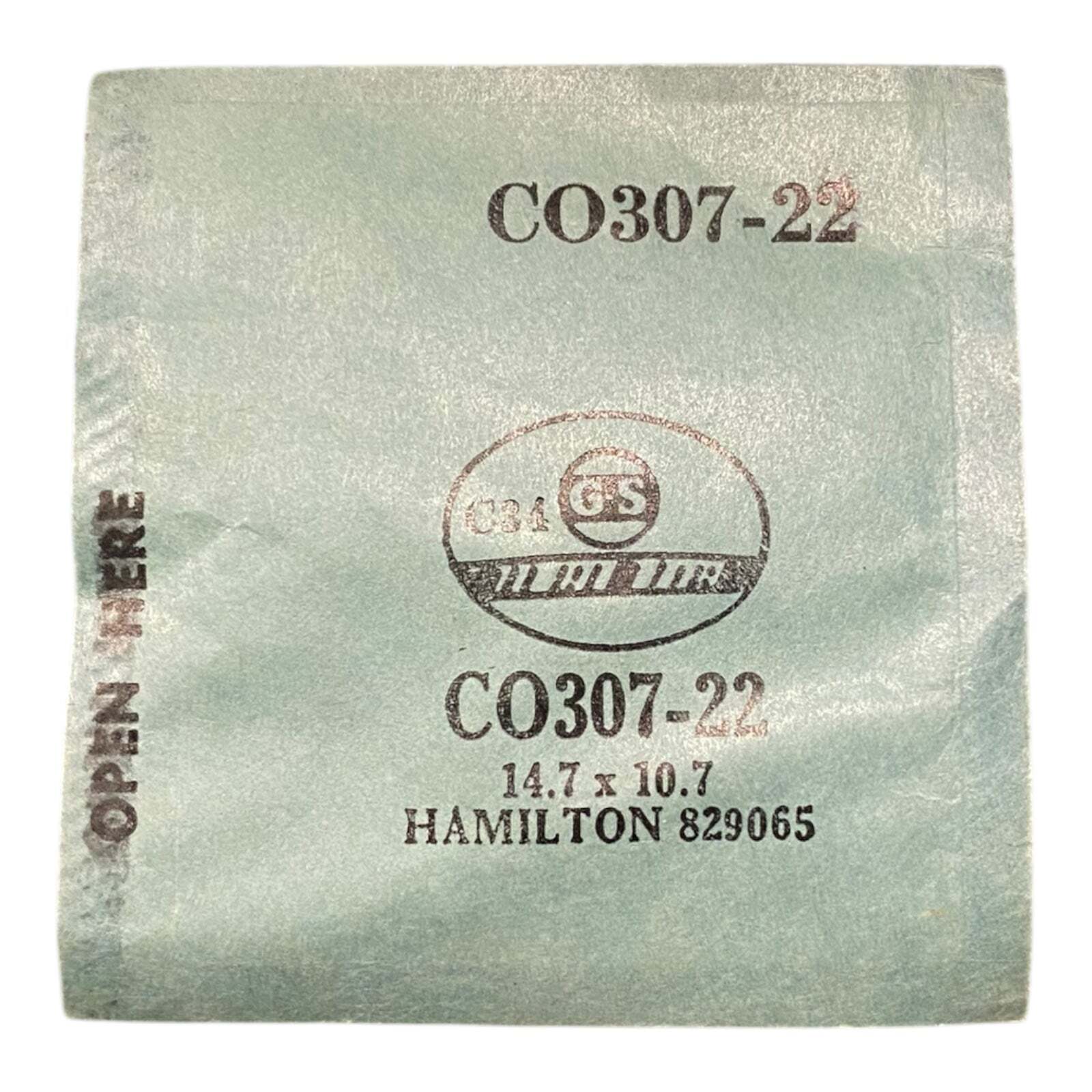 Germanow-Simon Mach (GS) CO307-22 Watch Crystal 14.7×10.7 NOS Part Hamilton