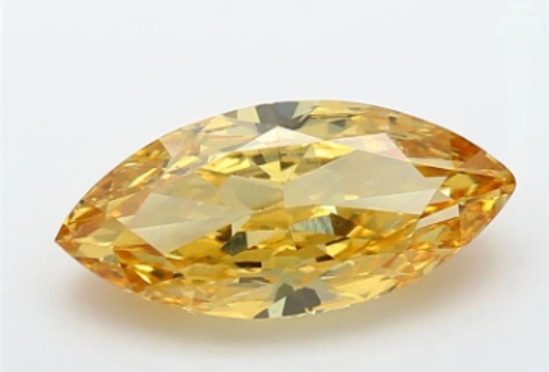 A+ 5 Ct vivid Yellow Marquise Cut Lab Grown CZ Diamond FL Loose Gemstone