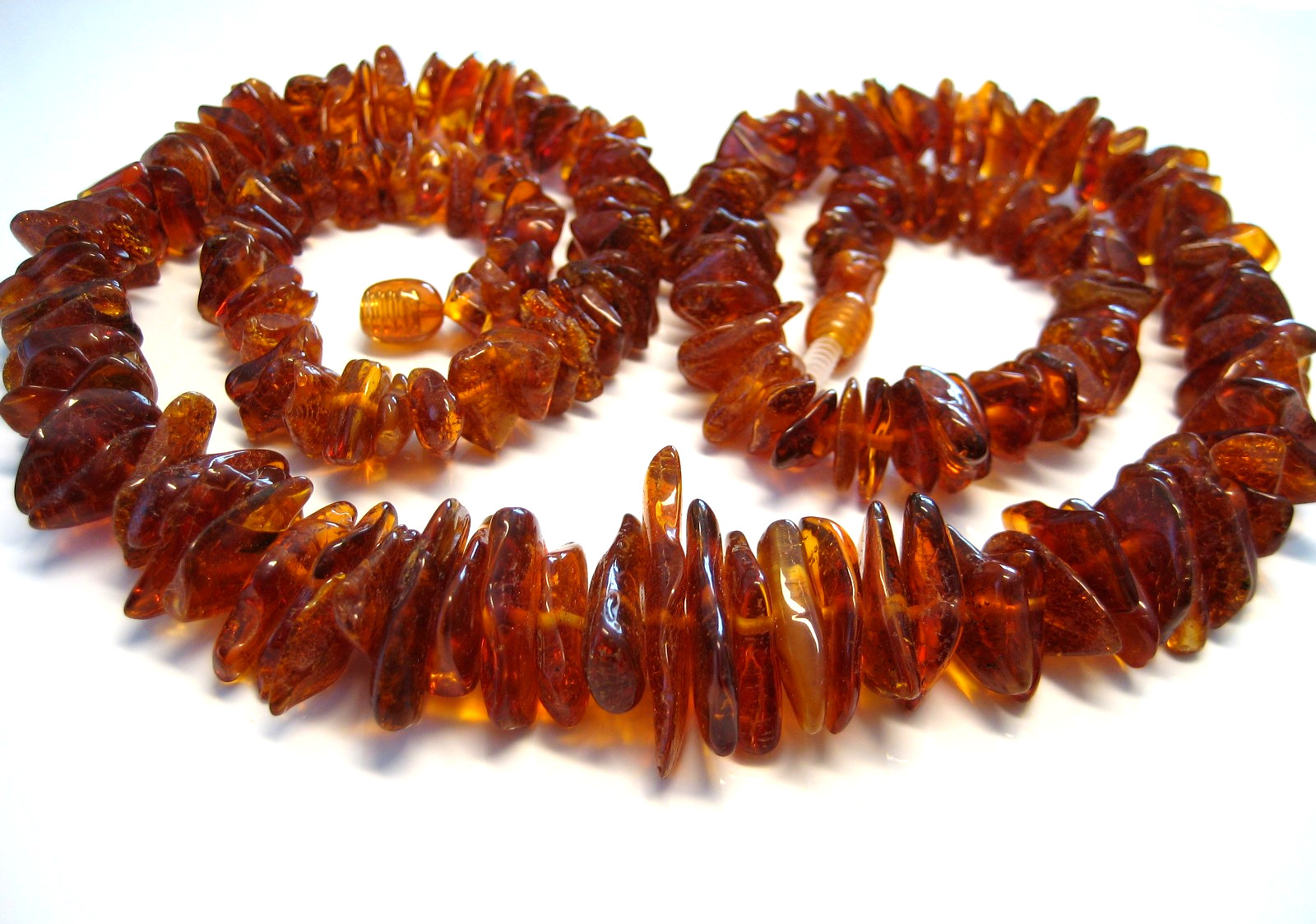 Massive Genuine Cognac Amber Beautiful Baltic Amber Necklace 45 gr. 26.3 in !!!